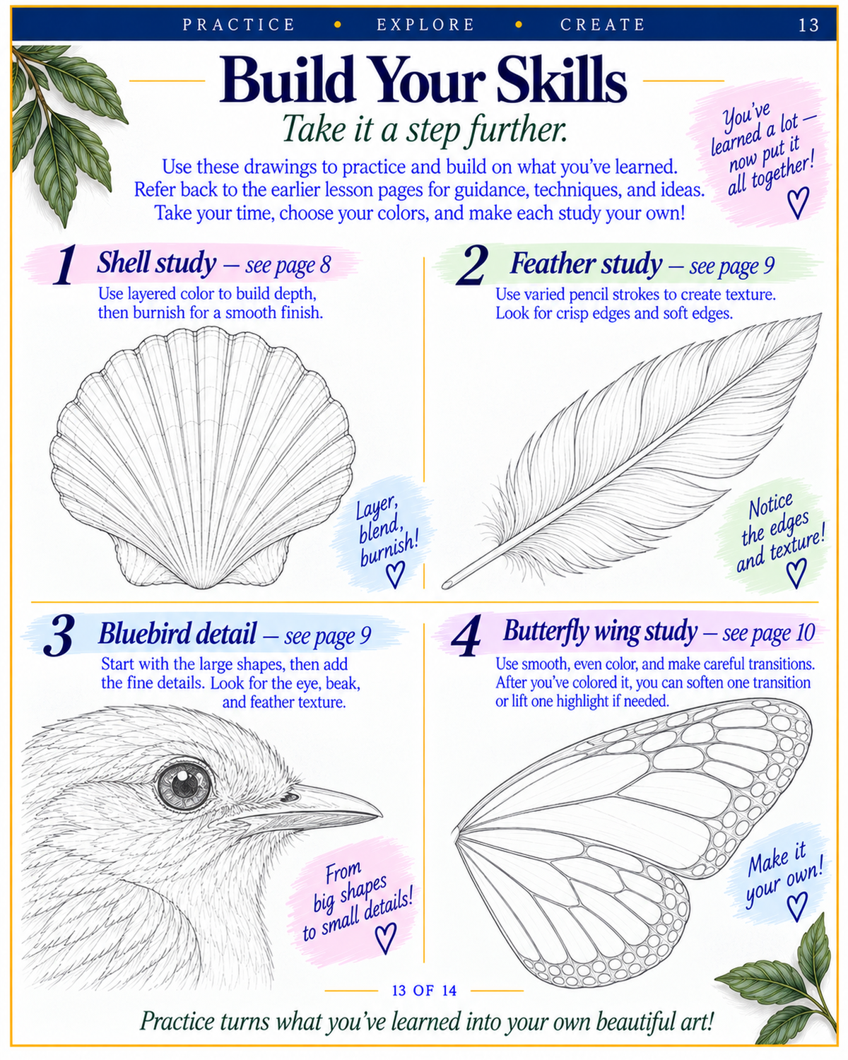 Colored Pencil Techniques for Beginners to Intermediate | Printable PDF Guide