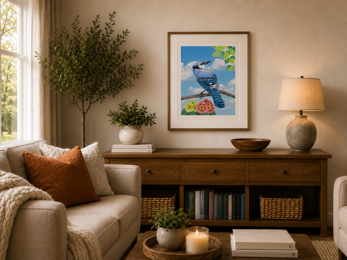 Blue Jay- Colored Pencil Fine Art Print