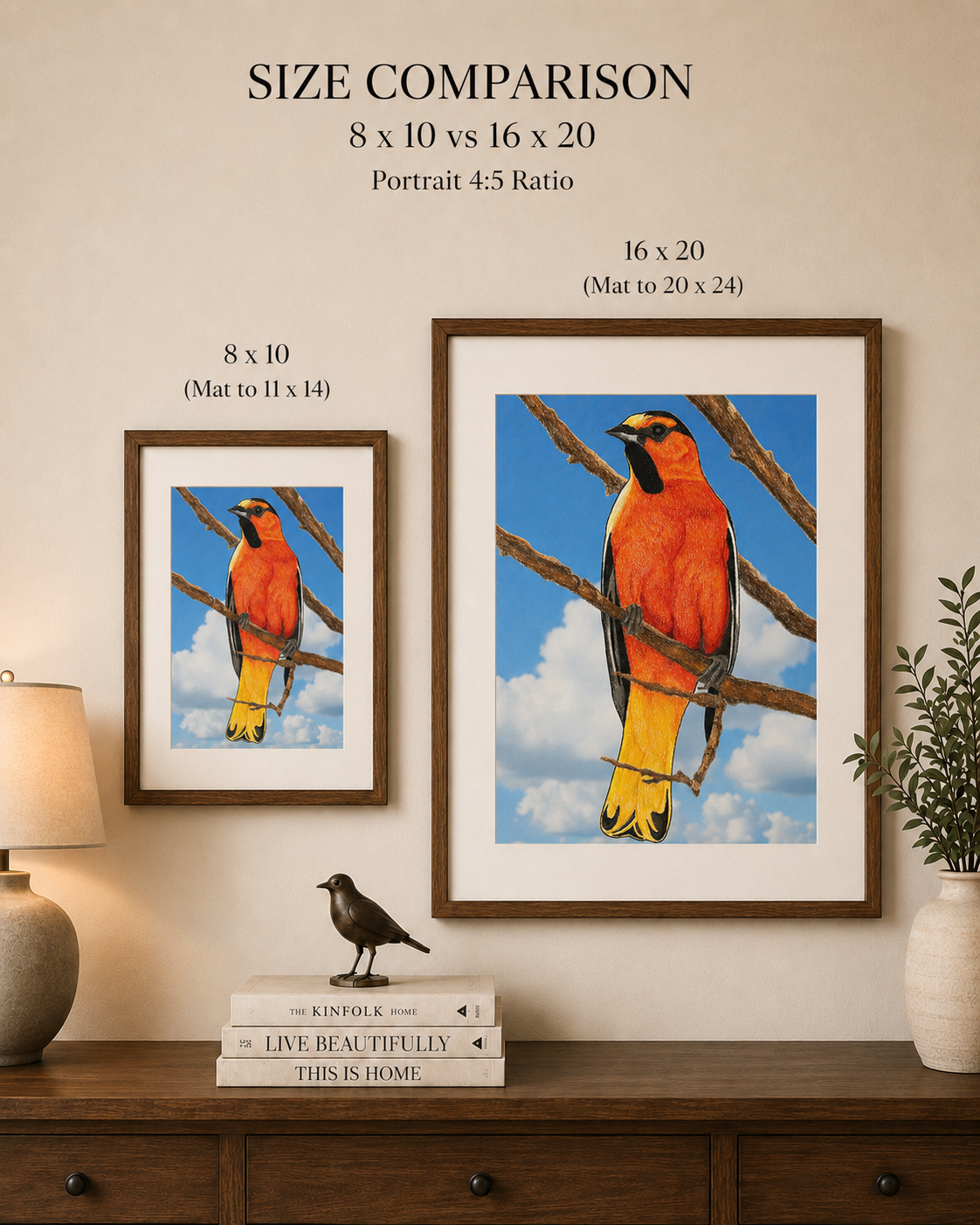 Bullock's Oriole - Colored Pencil Fine Art Print