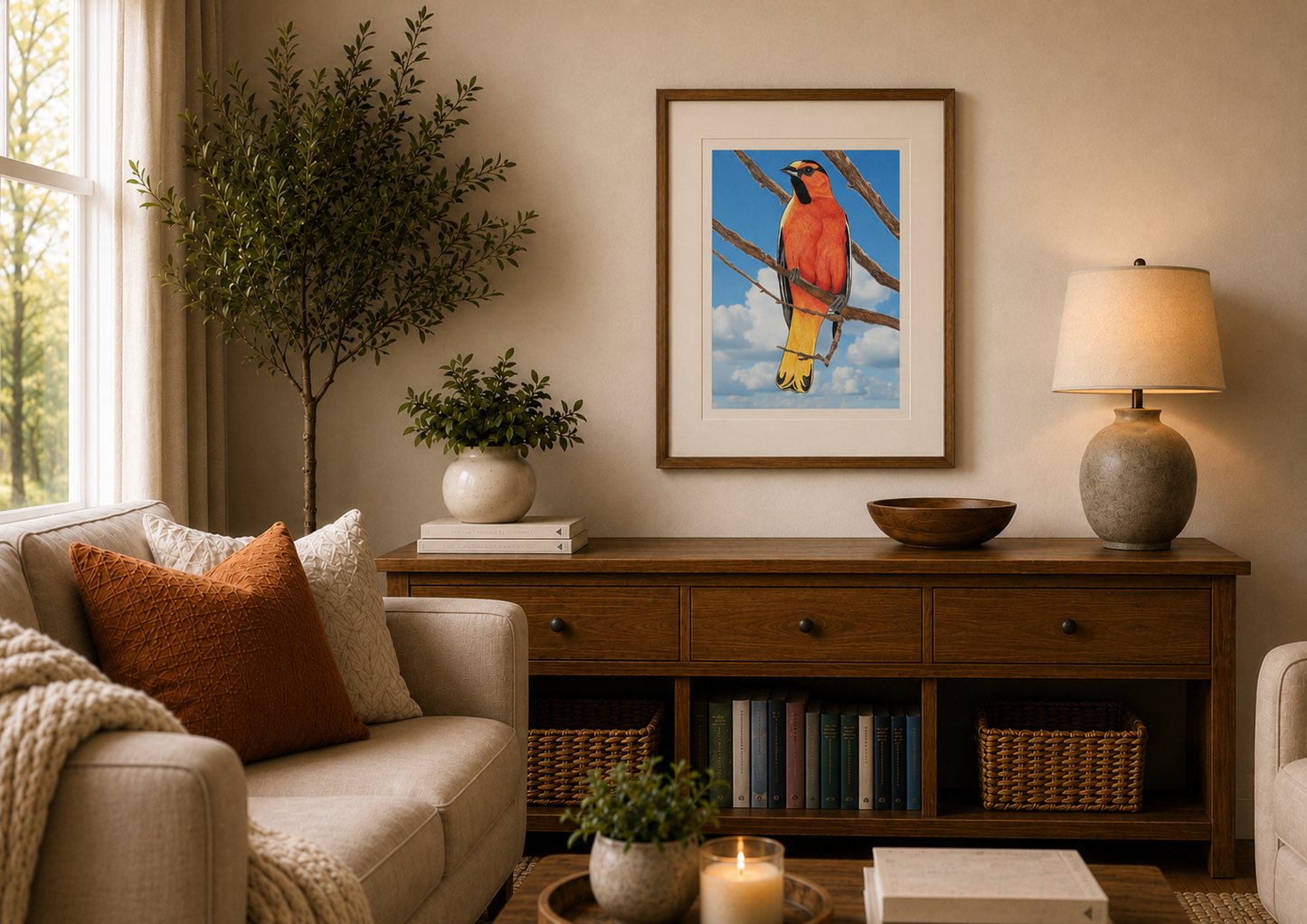 Bullock's Oriole - Colored Pencil Fine Art Print