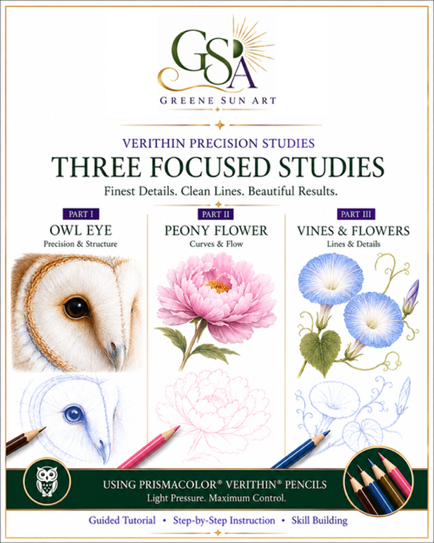 Verithin Precision Studies – Colored Pencil Tutorial | Digital Download