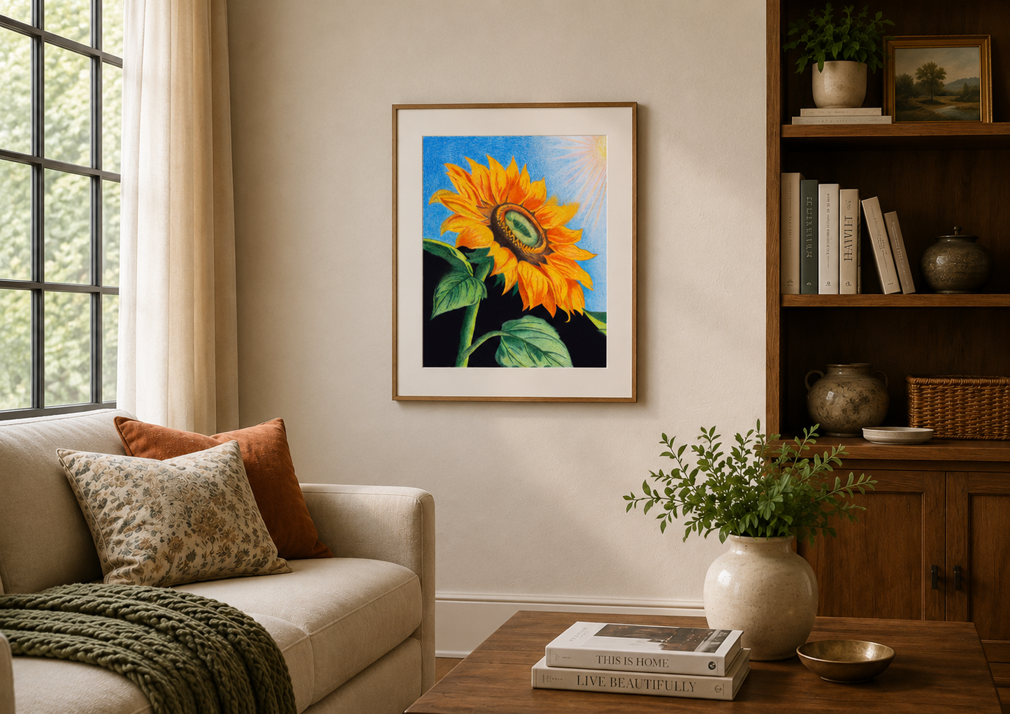 Sunflower - Colored Pencil Fine Art Print