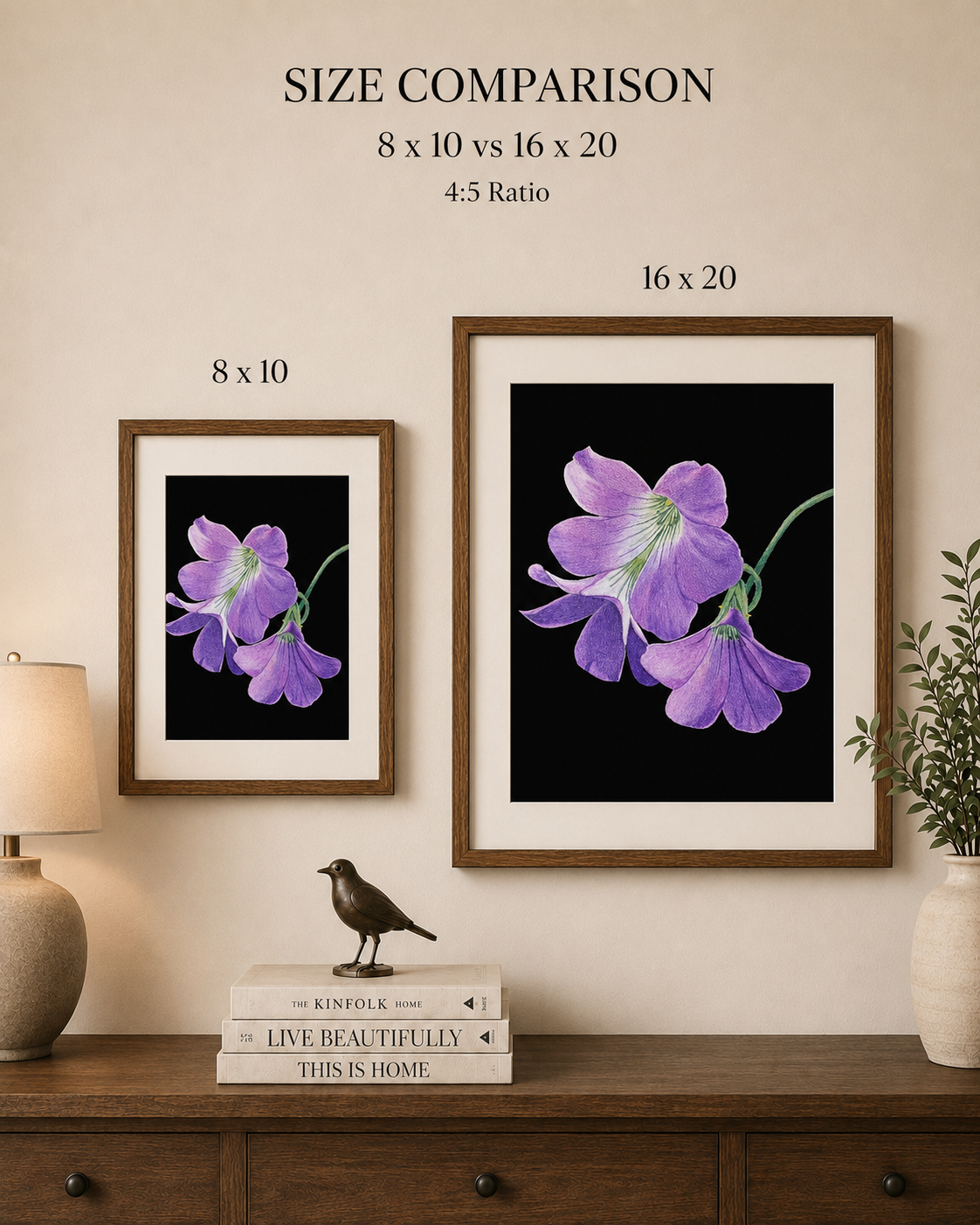 Violet Oxalis - Colored Pencil Fine Art Print