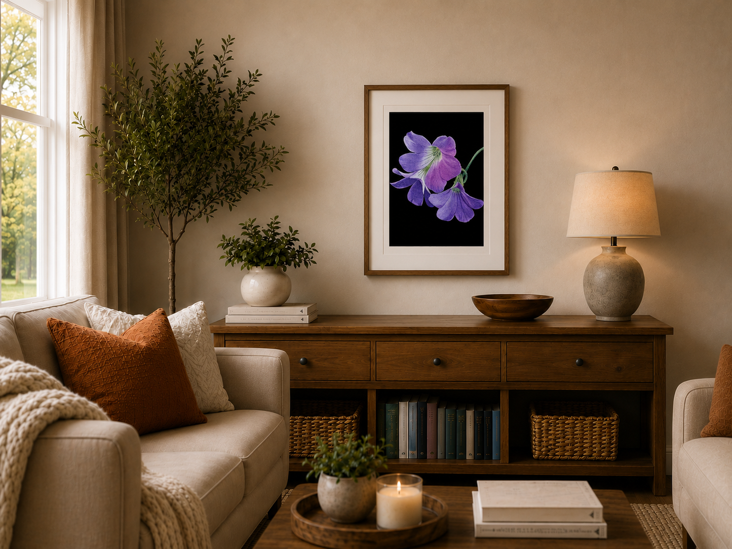 Violet Oxalis - Colored Pencil Fine Art Print