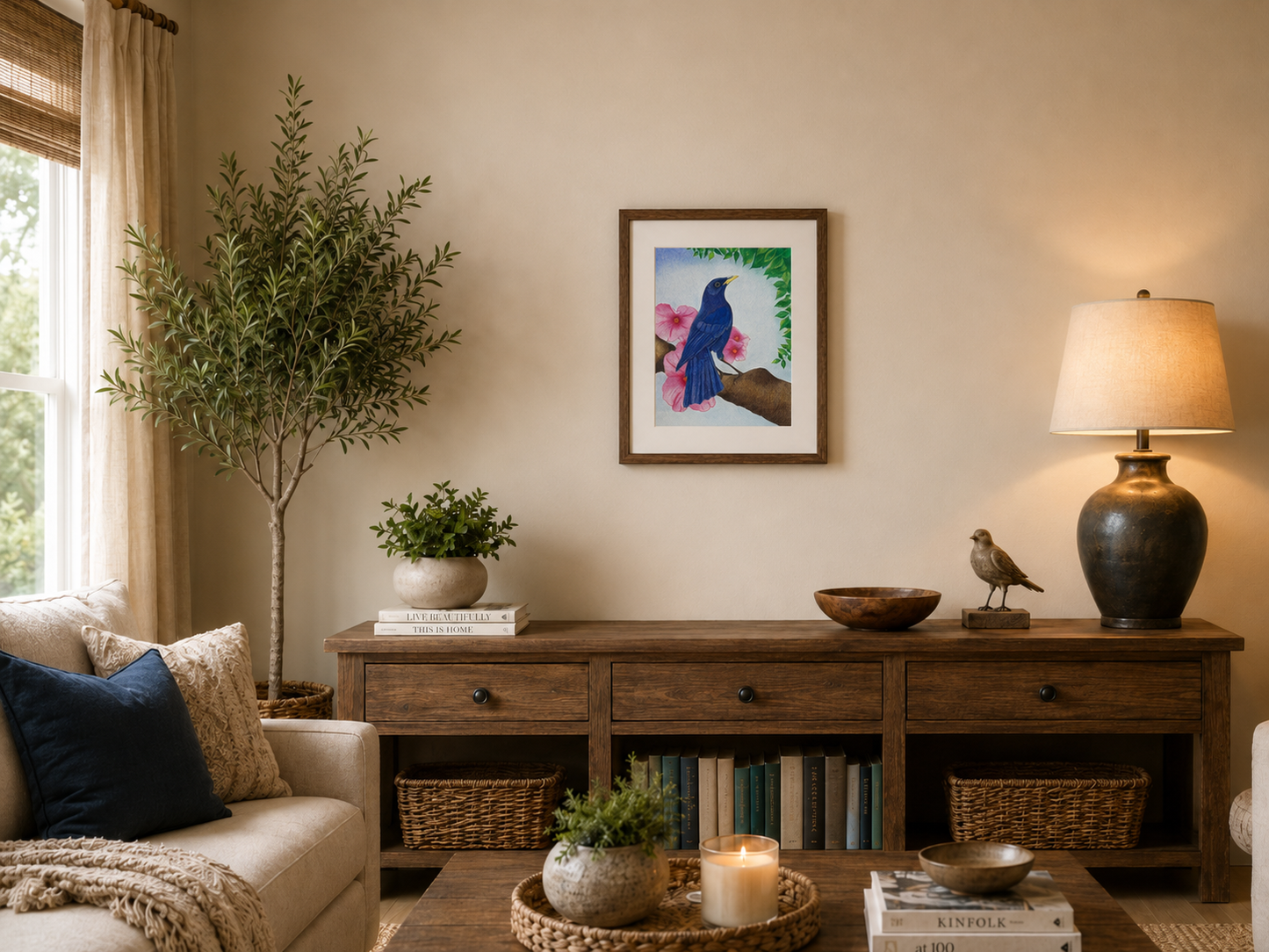 Whistling Thrush - Colored Pencil Fine Art Print