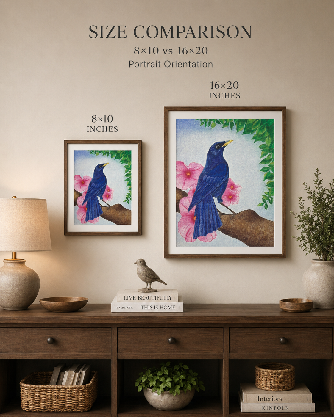 Whistling Thrush - Colored Pencil Fine Art Print