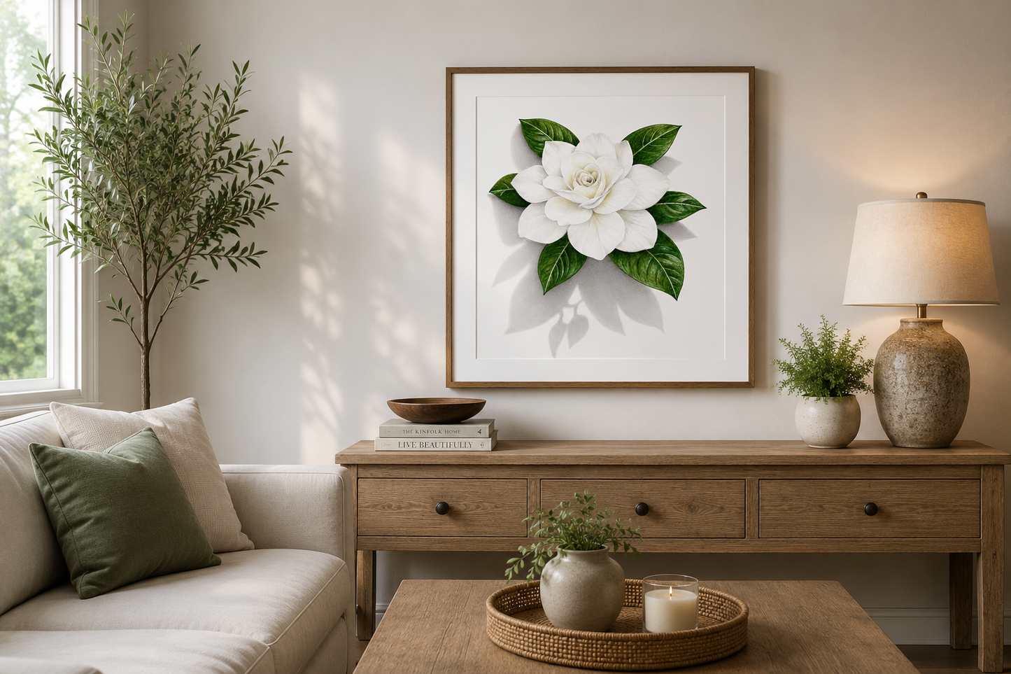 Gardenia - Colored Pencil Fine Art Print